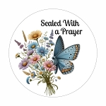 Sealed with A Prayer Butterflyl Round Dot Stickers Set